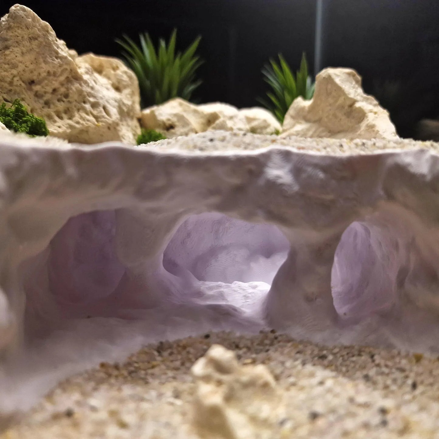 Naturalistic Aquarium Ravine Den | Multi-Level Terrarium Rock Hideaway