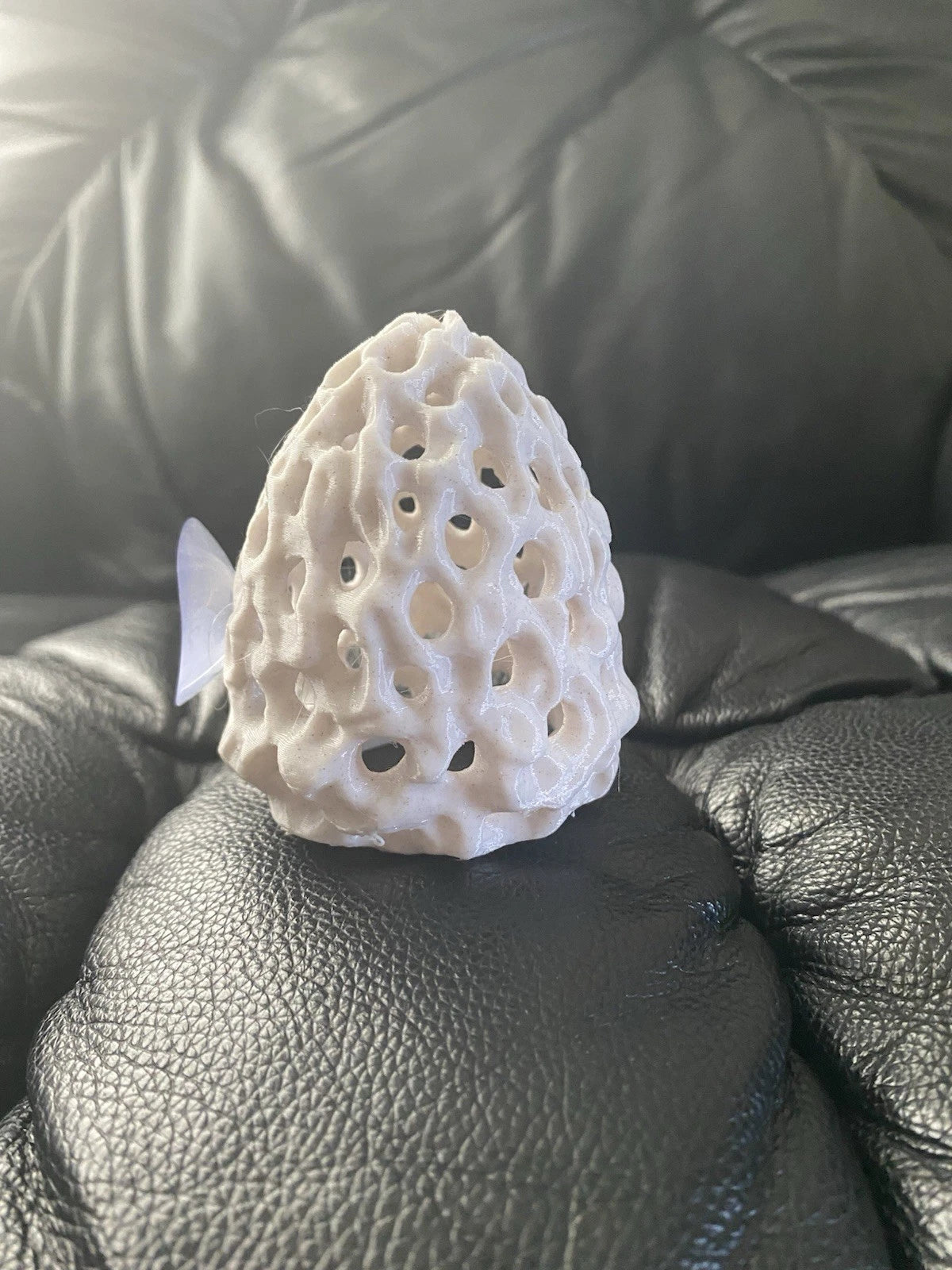 White Shrimp Dome Hideaway- Betta/Small Fish Tunnel Cave With Suction Cup!