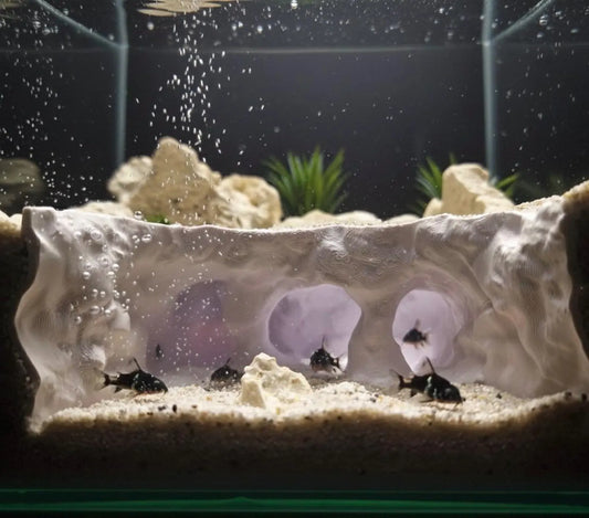 Naturalistic Aquarium Ravine Den | Multi-Level Terrarium Rock Hideaway